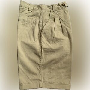 GAP like new 80s pleated cotton khaki tan bermuda chino shorts vintage, 8